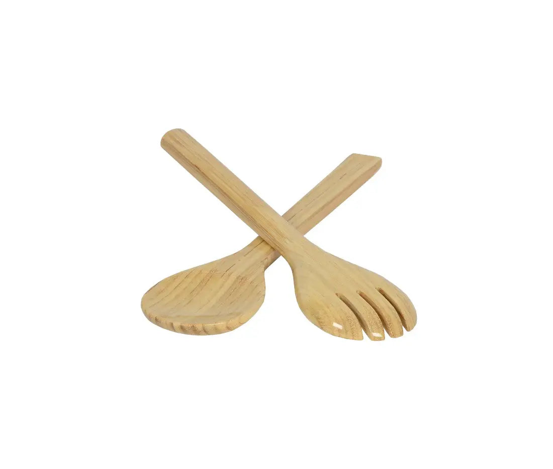 Bamboo Classic Salad Server Set | 10.7in Nature
