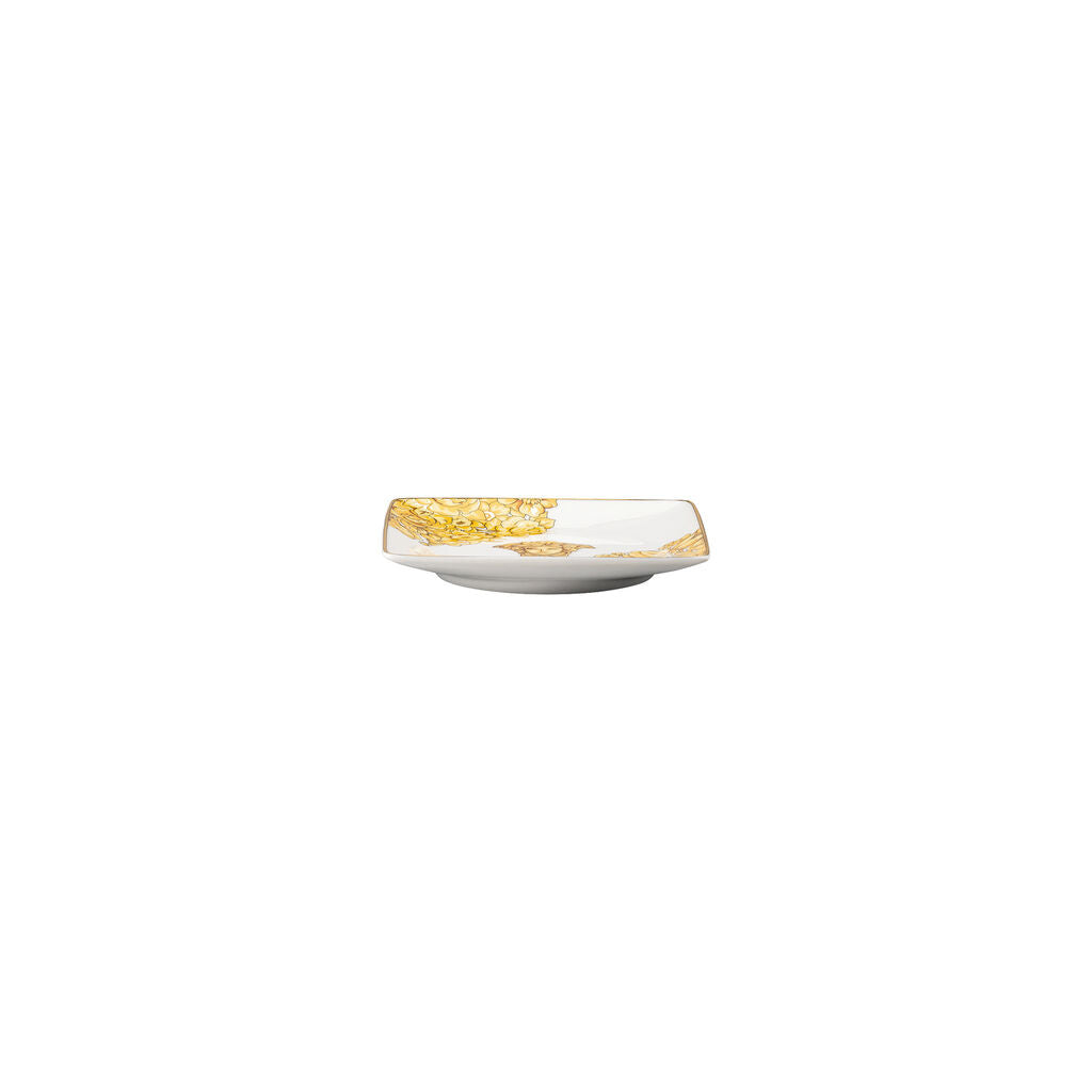 Versace Medusa Rhapsody White Square Canape Dish | 4.75in