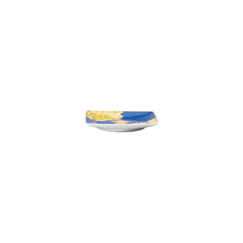 Versace Medusa Rhapsody Blue Square Canape Dish | 4.75in