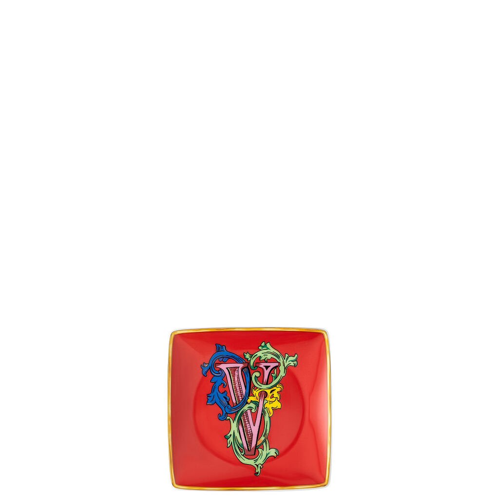 Versace Alphabet Square Canape Dish Set | 4.75in VERSACE
