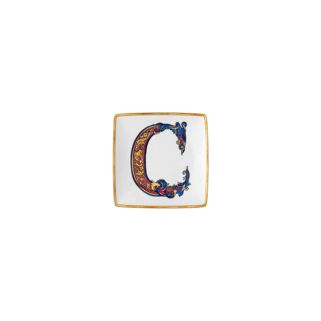 Versace Alphabet Square Dish | 4.75in C