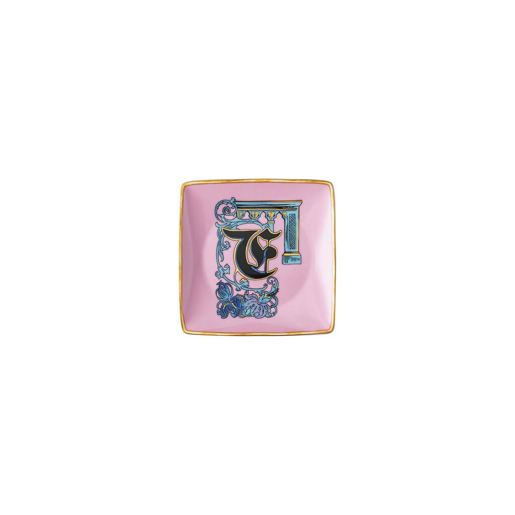 Versace Alphabet Square Dish | 4.75in F