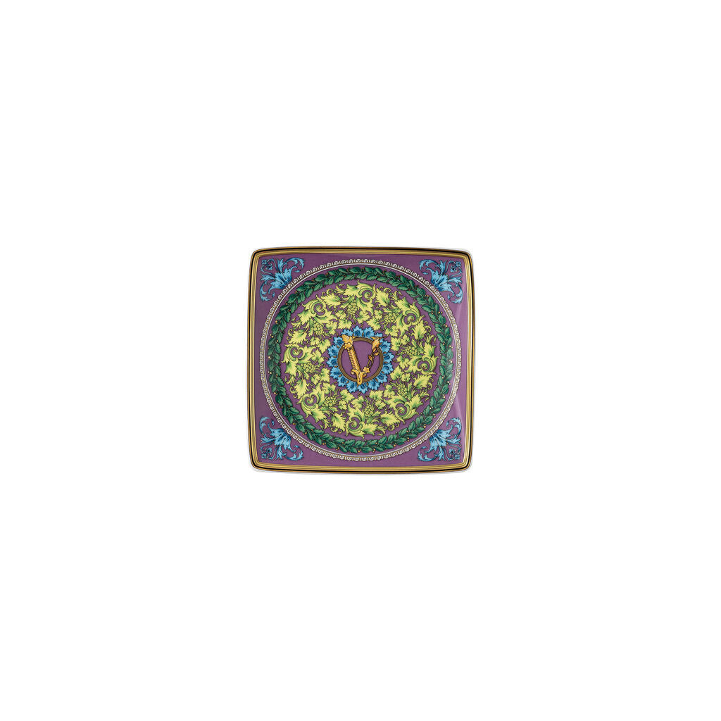 Versace Barocco Mosaic Square Canape Dish | 4.75in