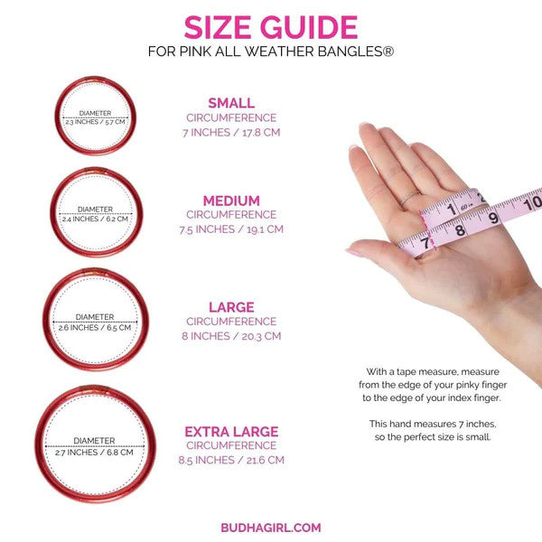 Budha Girl All Weather Bangles S/6 BDG Pink M