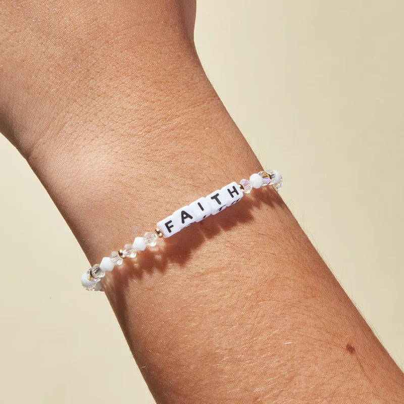Faith Hydrangea Beaded Stretch Bracelet