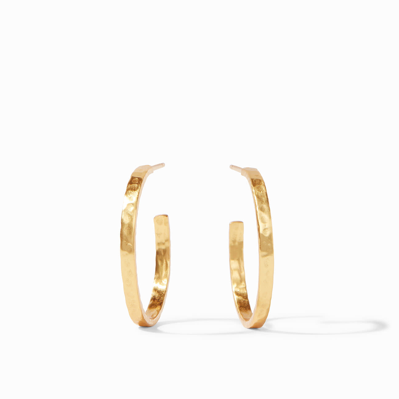 Crescent Gold Hoop Earrings | Medium 1.25in
