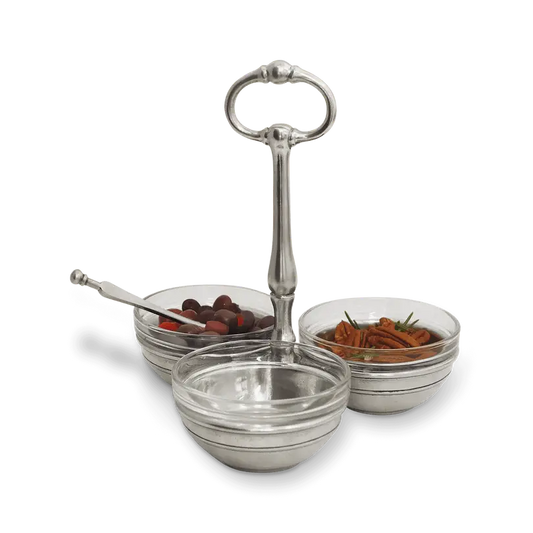 Match Pewter Condiment Trio | 7.3x7.8in