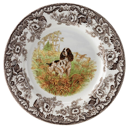 Spode Woodland Salad Plate | 8in English Springer Spaniel