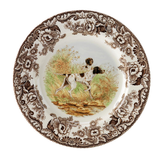Spode Woodland Salad Plate | 8in Flat Coated Pointer