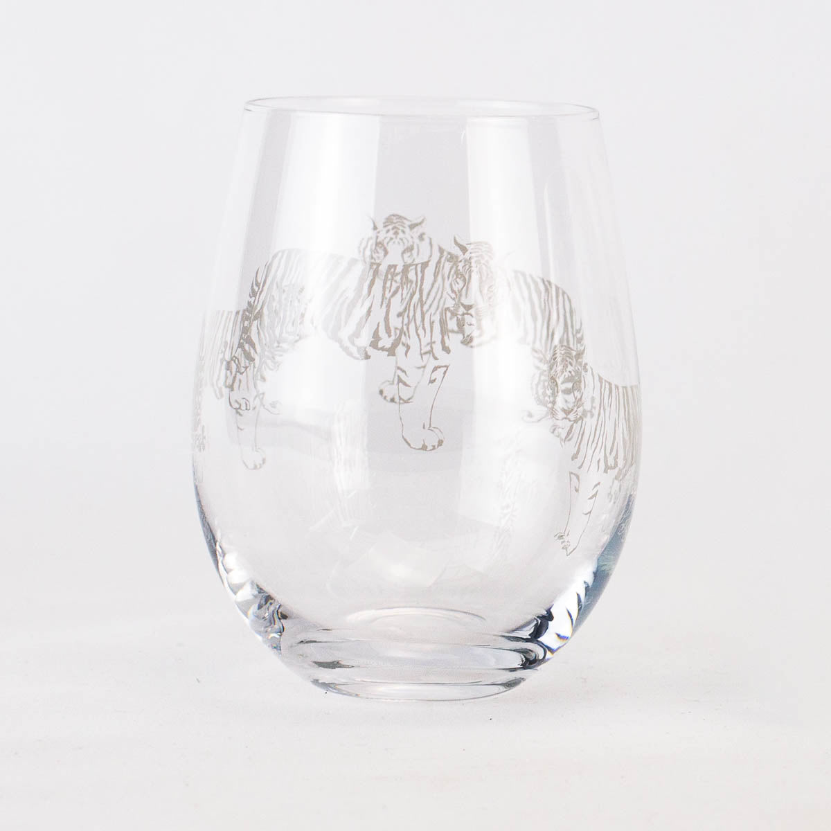 Tiger on the Prowl Wine Glass | 16oz