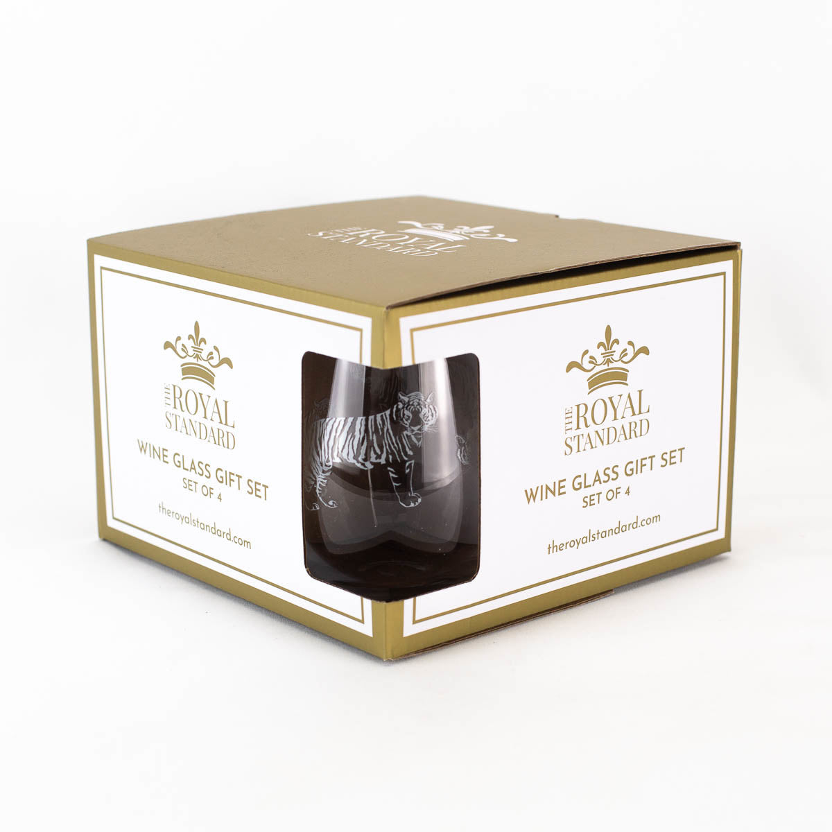 Tiger on the Prowl Wine Glass | 16oz