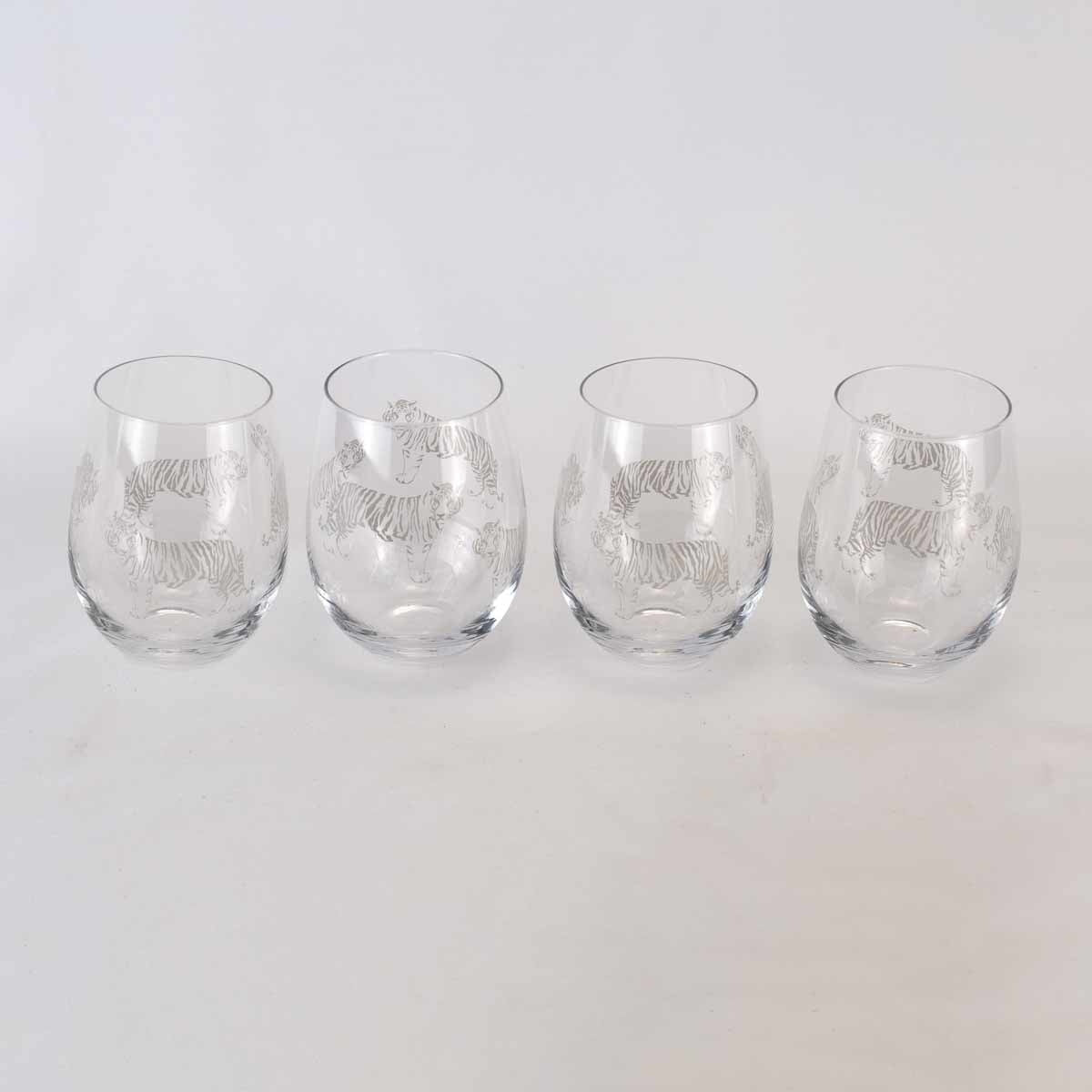 Tiger on the Prowl Wine Glass | 16oz