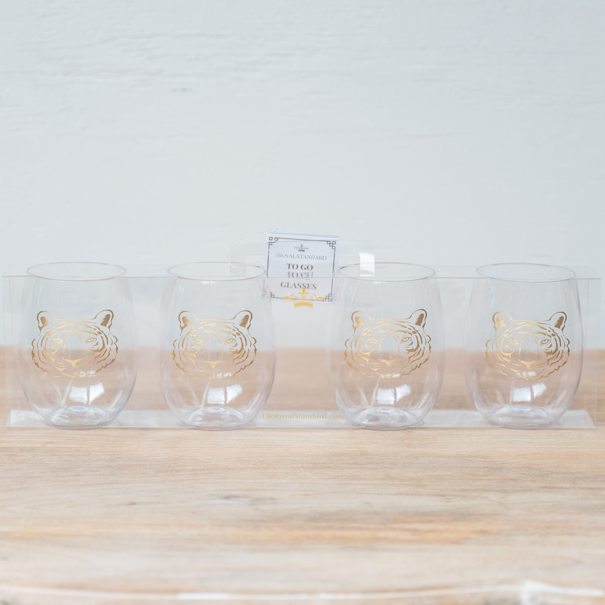 Tiger Plastic Wine Glass