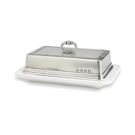 Match Pewter Convivio Double Butter Dish w/Cover | 7.3in