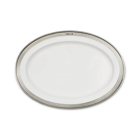 Match Pewter Convivio Oval Serving Platter | Medium 18in