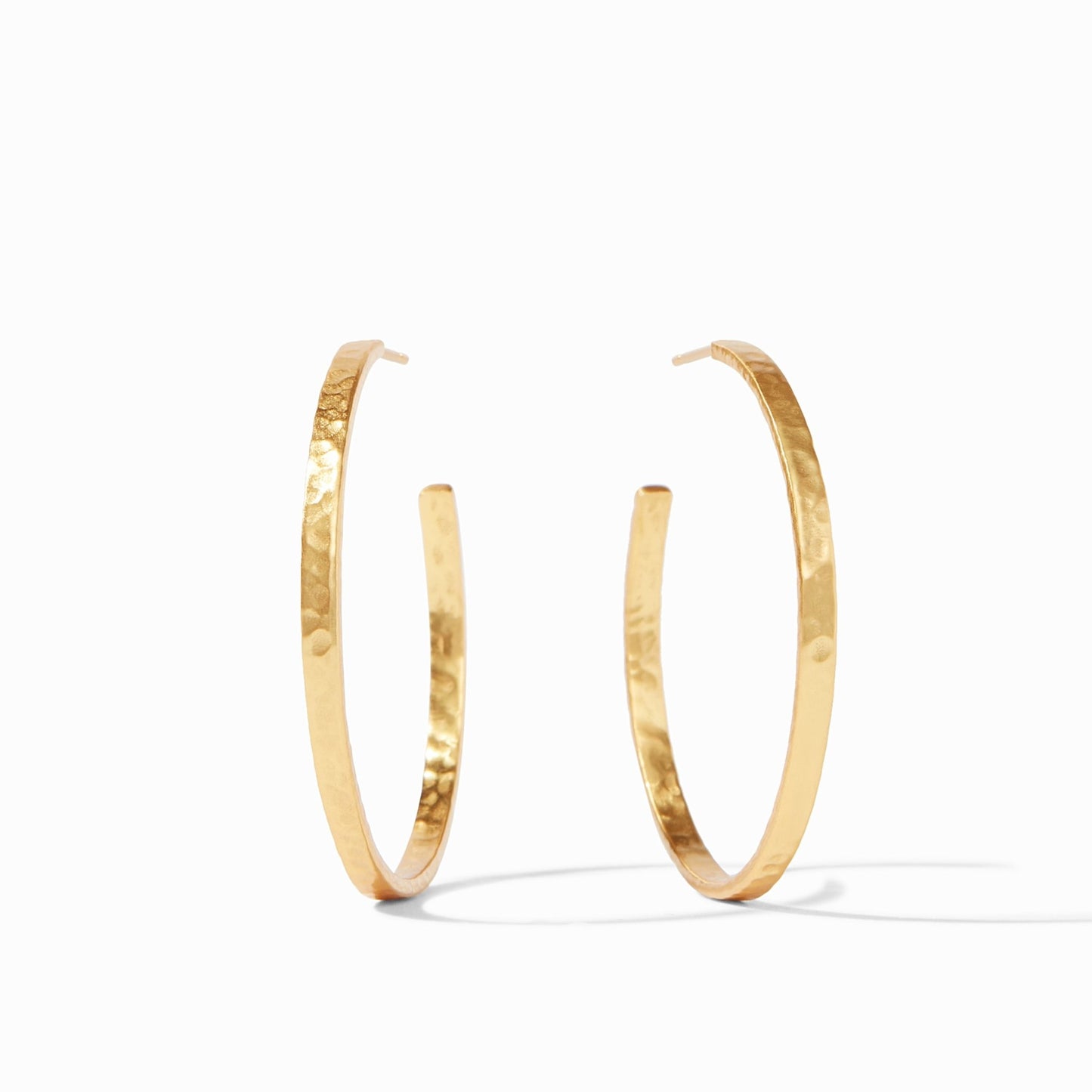 Crescent Gold Hoop Earrings | Large 1.75in