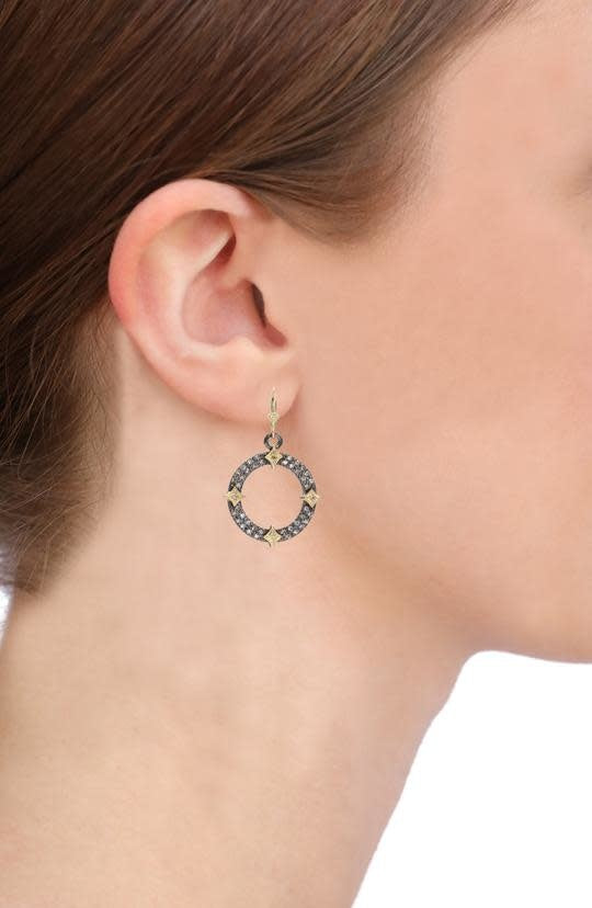 Armenta Grandidierite White Diamond Drop Earrings | 18k