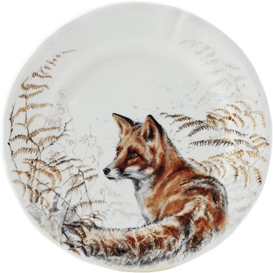 Gien Sologne Game Animals Dessert Plate | 9.25in Fox