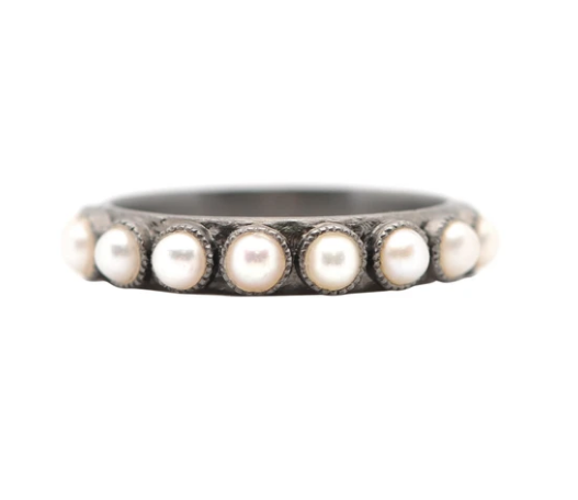 Pearl Stack Band Ring