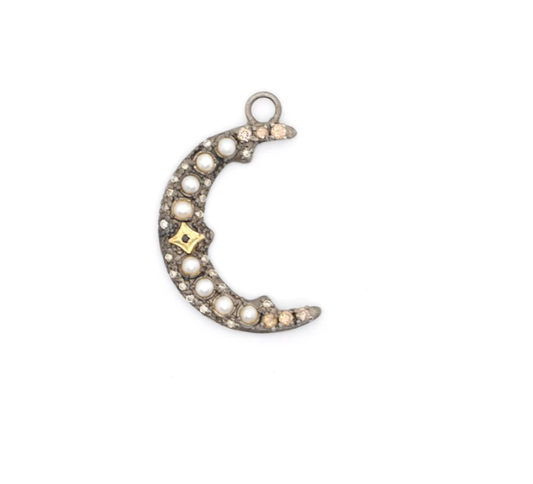Crescent Moon Charm 25mm