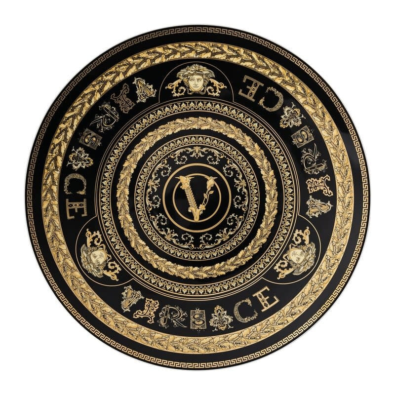 Versace Virtus Gala Black Service Plate | 13in