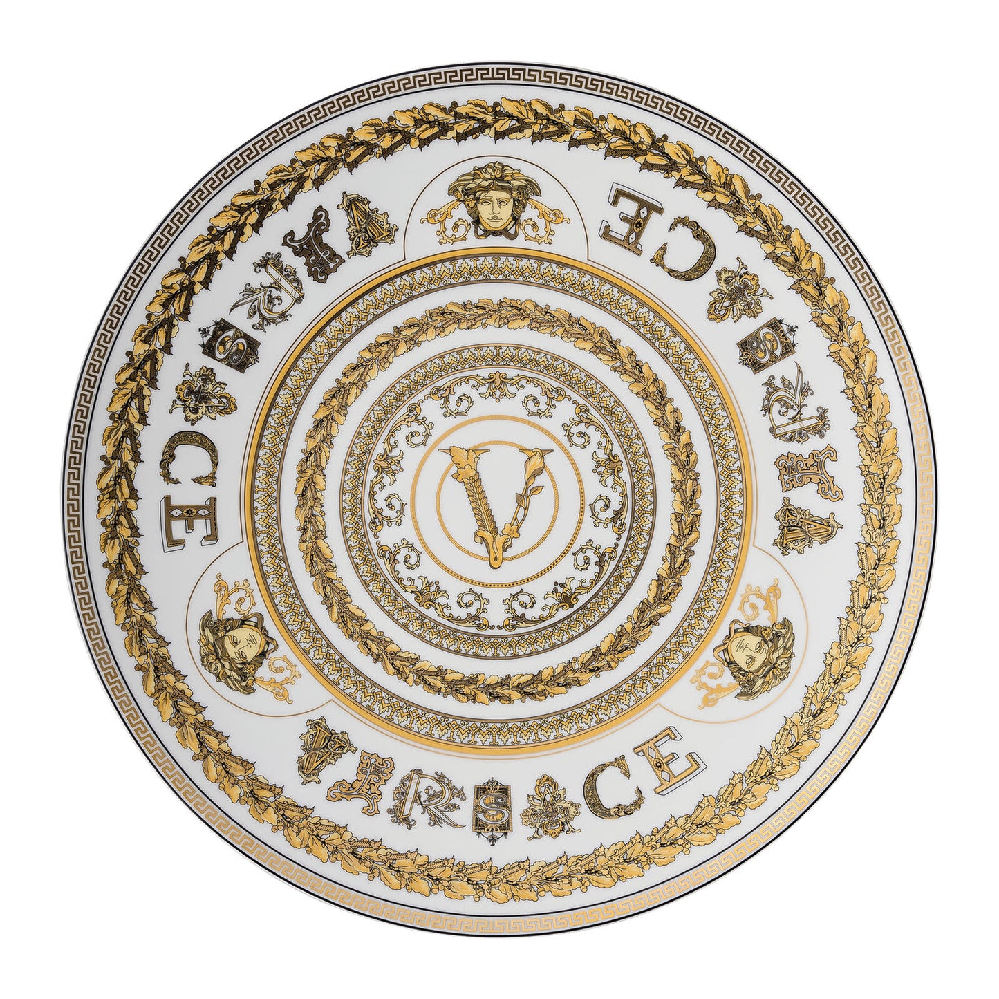 Versace Virtus Gala White Service Plate | 13in