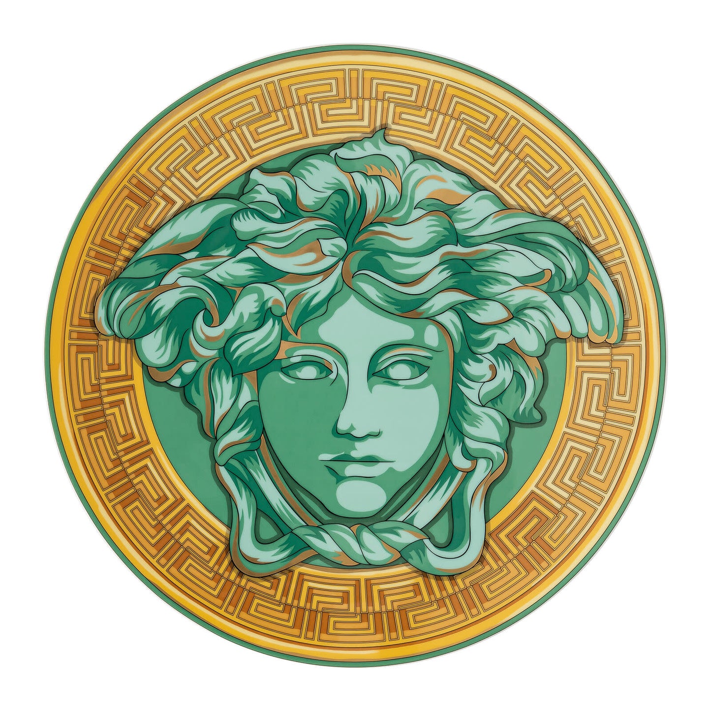 Versace Medusa Amplified Green Coin Service Plate | 13in