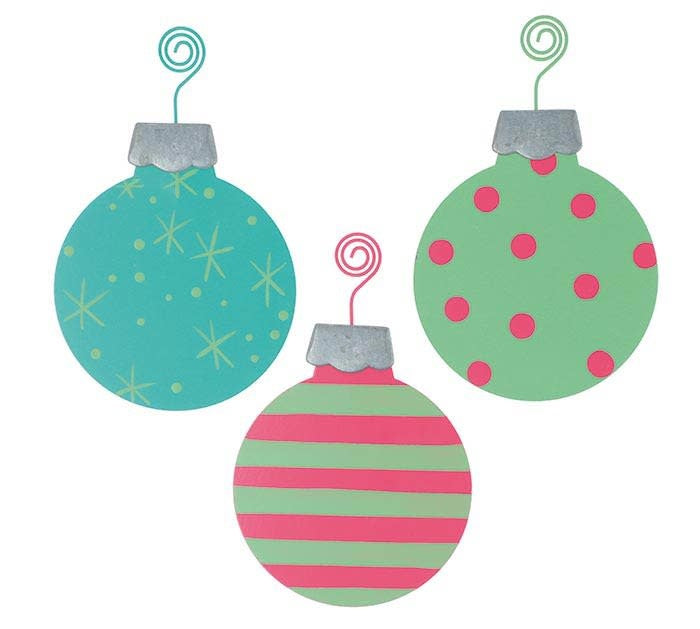 Stars, Polka Dots, Stripes Ornament Assorted