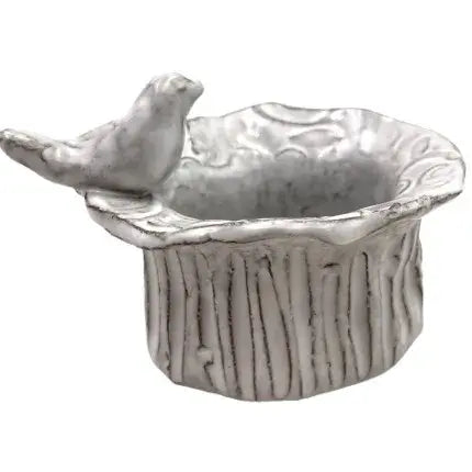 Handmade Pottery Antique White Toothpick Holder