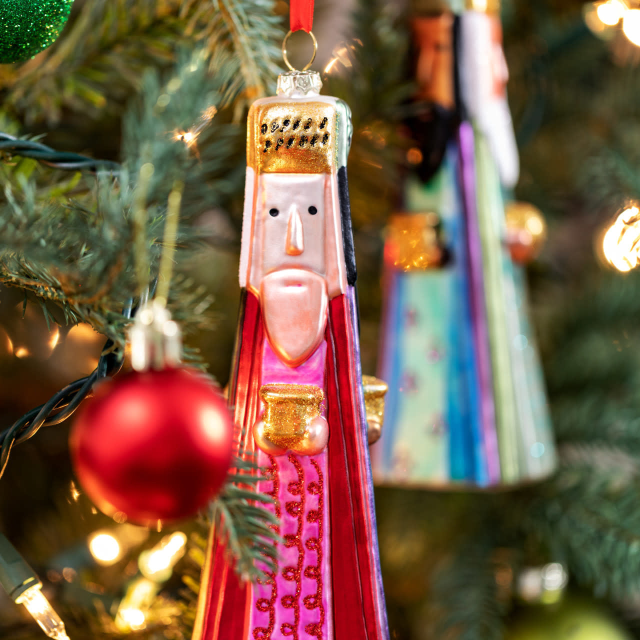 Three Kings Glass Ornament