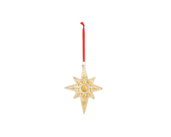 Gold Glass Star Ornament