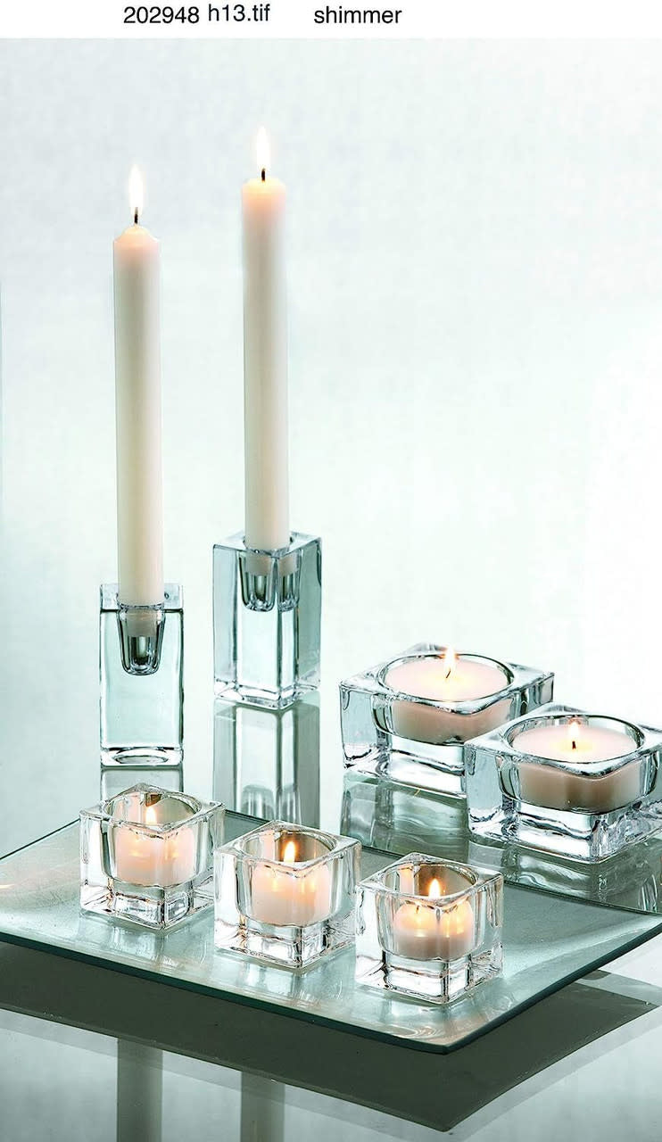 Glass Taper Candle Holder | 3in x 1.5in