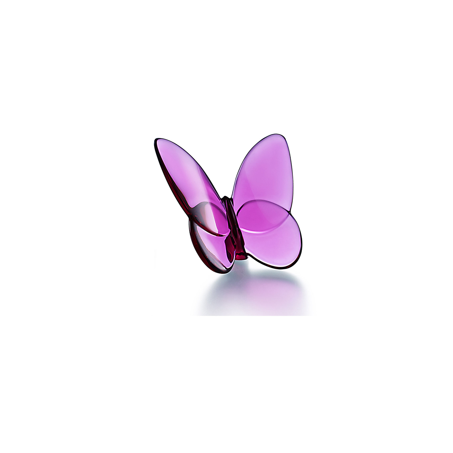 Baccarat Crystal Papillon Peony Pink Lucky Butterfly Sculpture | 3.15x2.56in