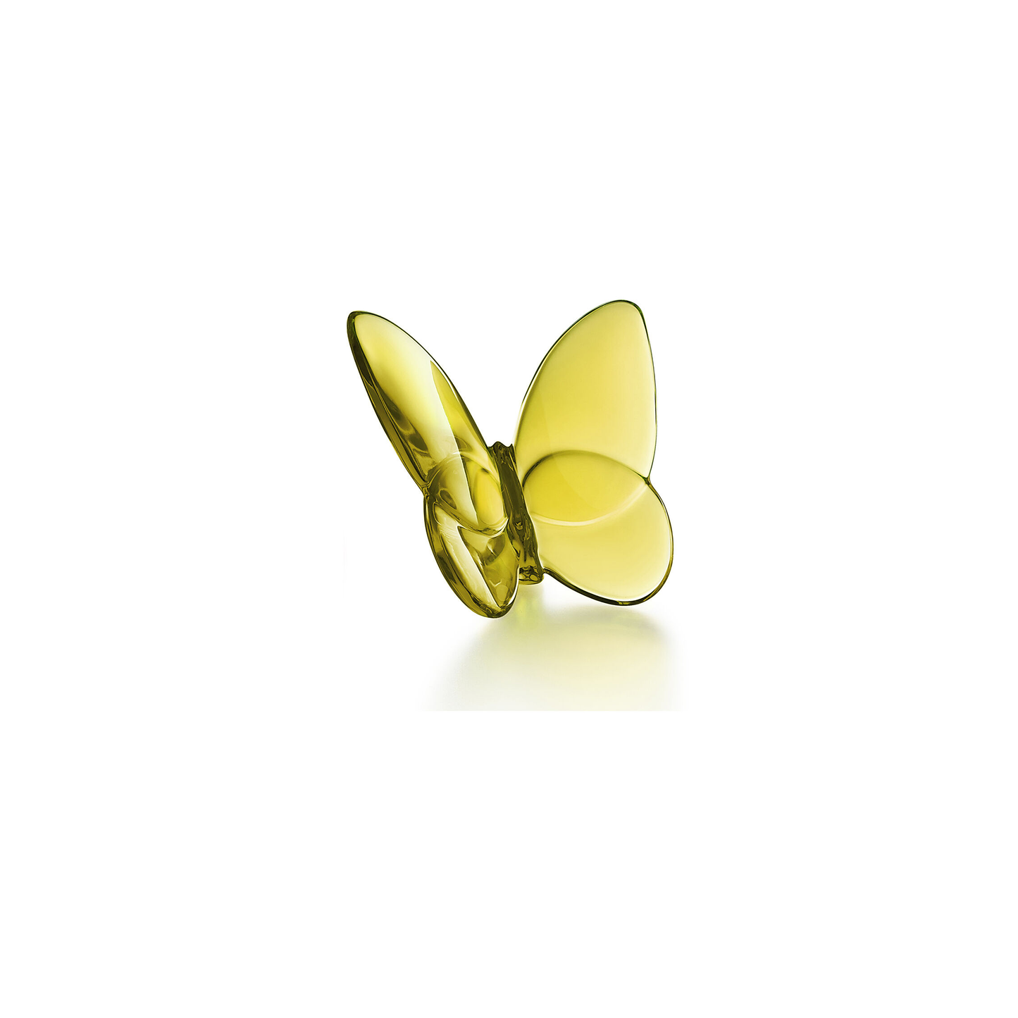 Baccarat Crystal Papillon Amber Lucky Butterfly Sculpture | 3.15x2.56in