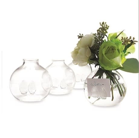 Glass Menu Place Card Holder Vase Set of 4 | 3in