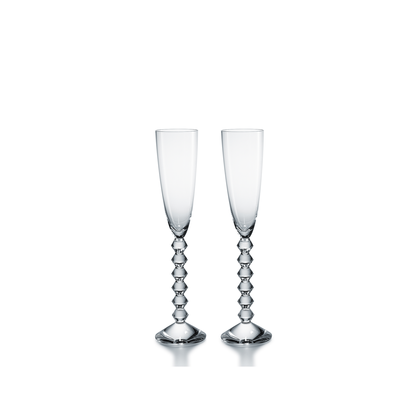 Baccarat Crystal Vega Flutissimo Champagne + Cocktail Flute Set of 2 | 11.3in + 6.09oz