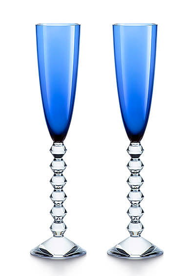 Baccarat Vega Flutissimo Flutes Set of 2 | Blue