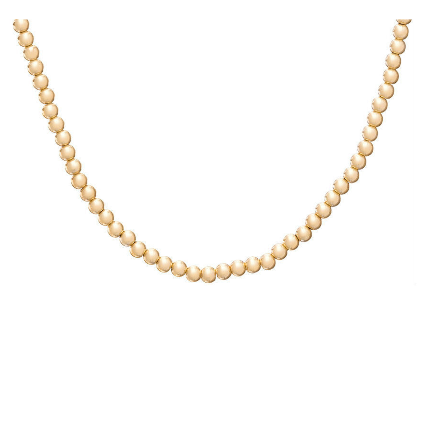 eNewton Classic Gold 3mm Beaded Choker Necklace | 16in