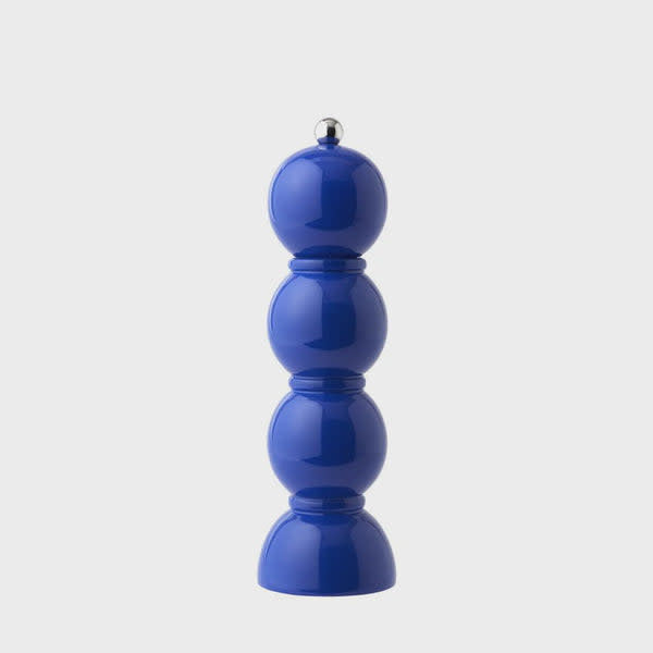 Bobbin Wood Lacquer Salt or Pepper Mill Grinder | 9.5in Cobalt Blue