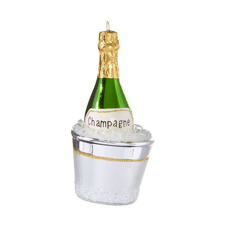 Champagne Bucket Ornament 5.5"