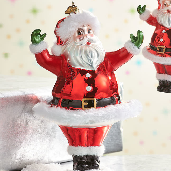 Retro Santa Ornament | 7.5in