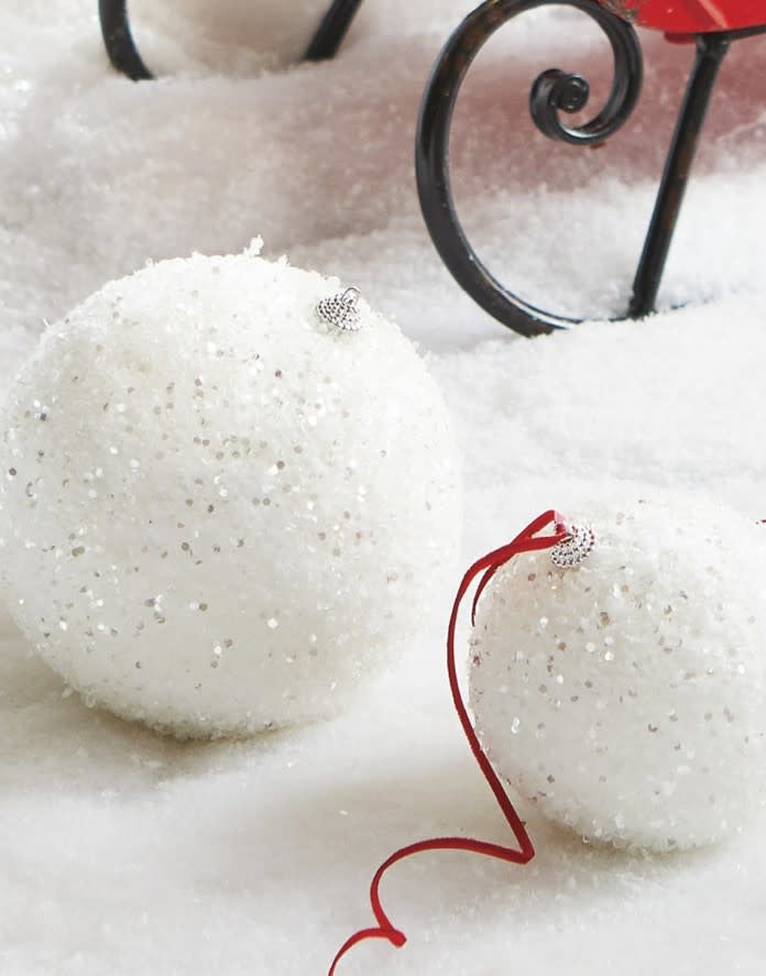 Snow Ball Ornament 6"