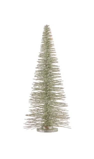 Champagne Green Bottle Brush Tree set of 2 | 23.5in