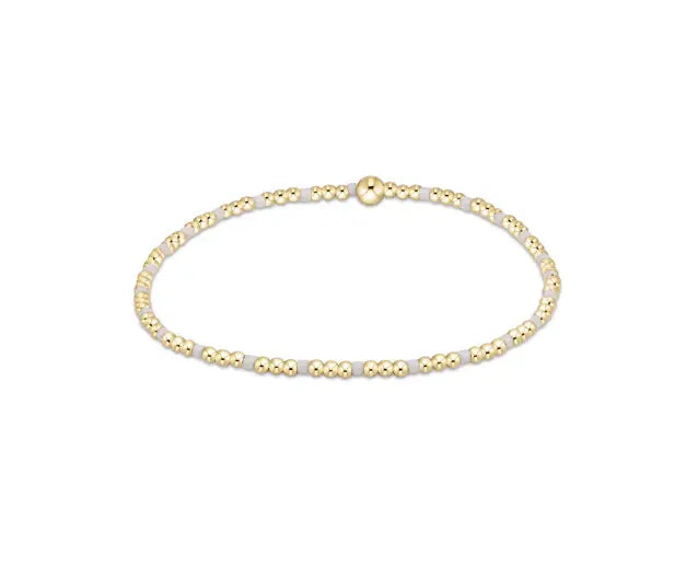 eNewton Hope Sincerity 2mm Bead Bracelet | White