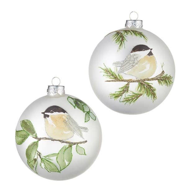 Winter Chickadee Ball Ornament | 5in