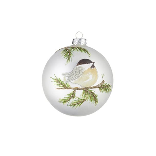 Winter Chickadee Ball Ornament | 5in