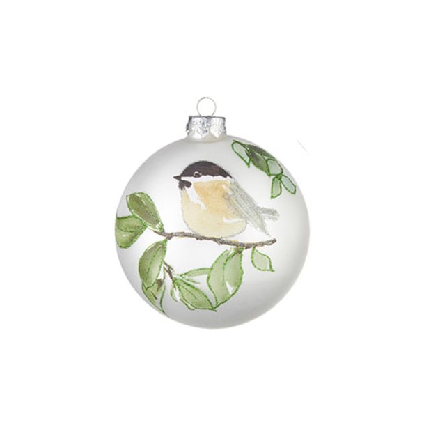 Winter Chickadee Ball Ornament | 5in