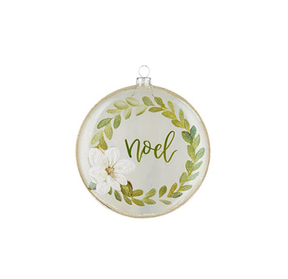 Magnolia Wreath Disc Ornament | 5.5in