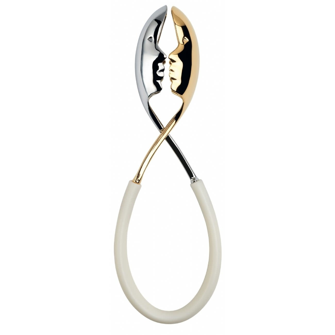 Italian Kiss Me Salad Tong | Silver + Gold