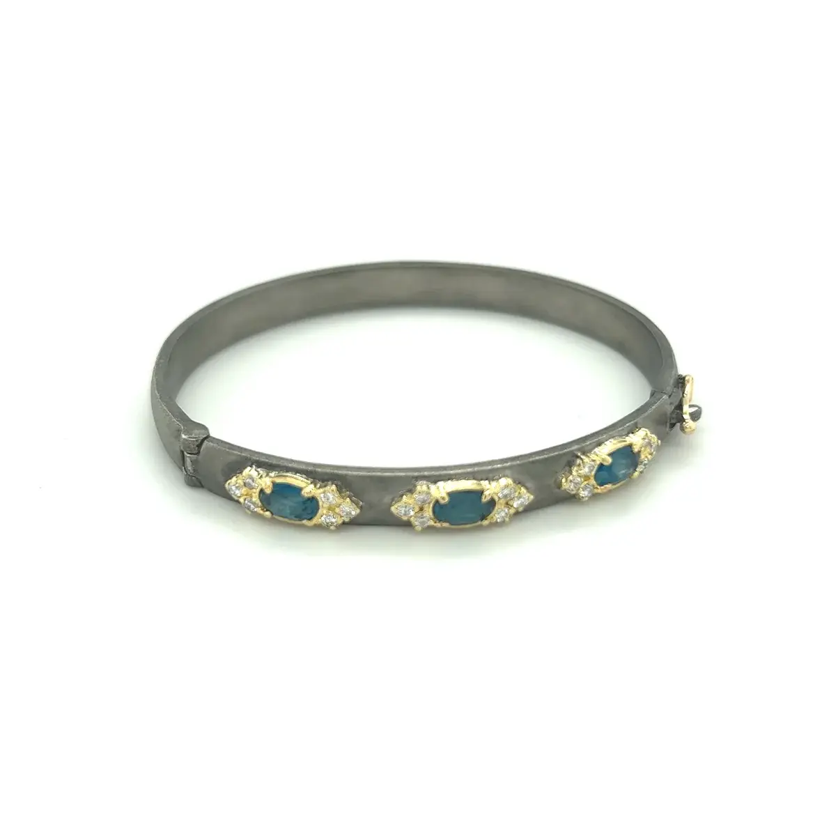 Armenta London Blue Topaz + Diamond Crevelli Bracelet | .375c 18k